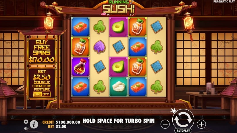Running Sushi slot screen 1