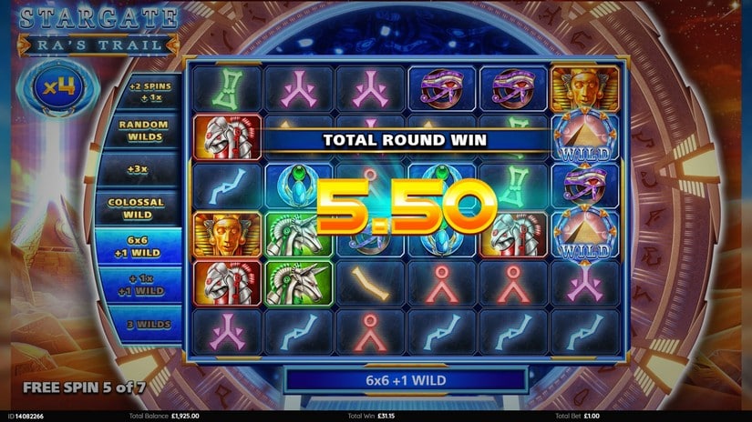 Stargate Ra’s Trail slot screen 5