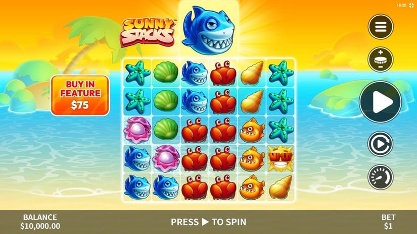 Sunny Stacks slot screen 1