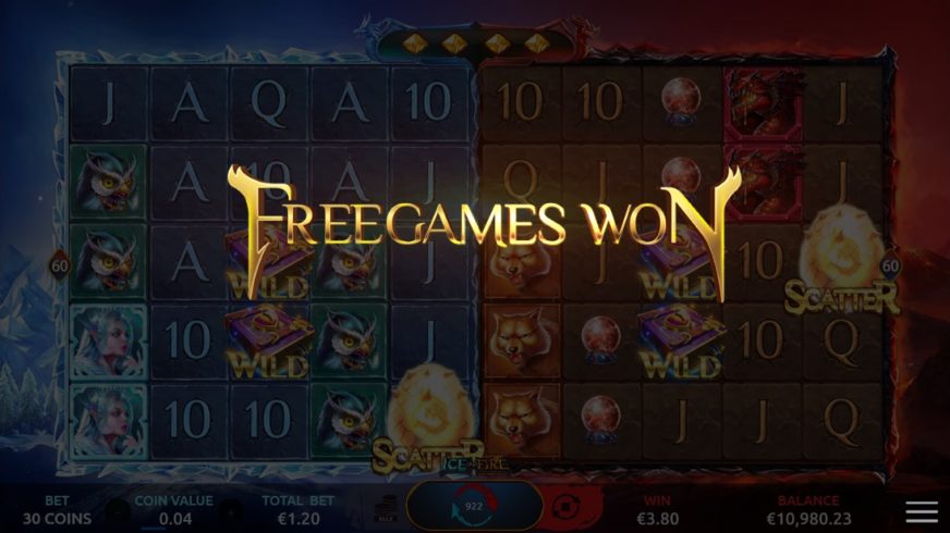 Ice and Fire slot screen 3