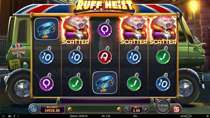 Ruff Heist slot screen 4