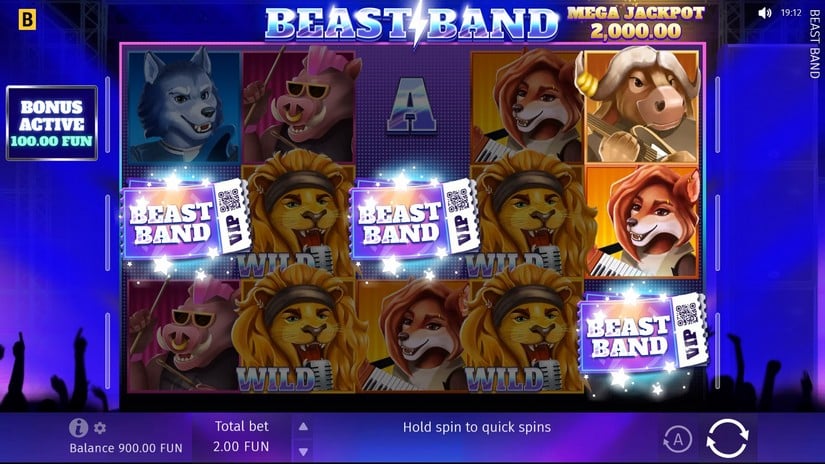 Beast Band slot screen 2