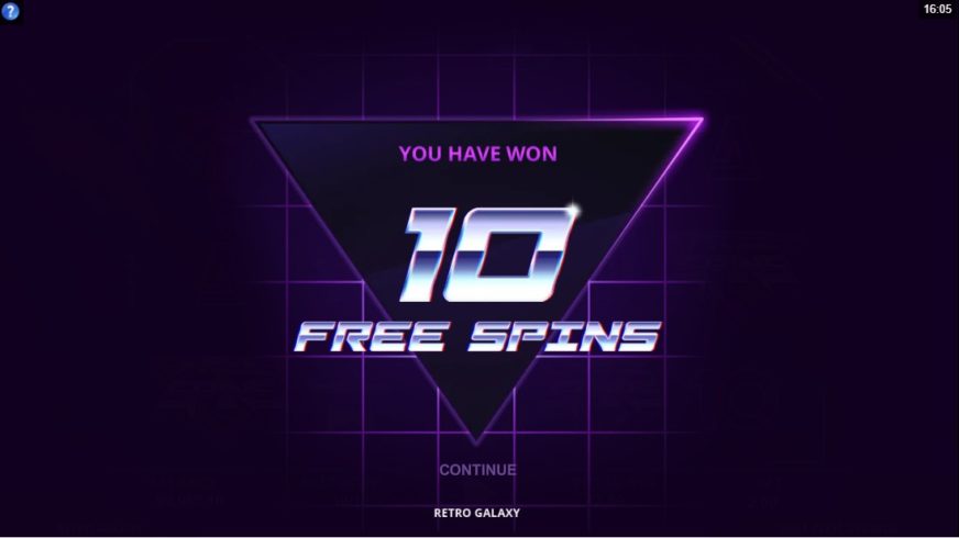 Retro Galaxy slot screen 3