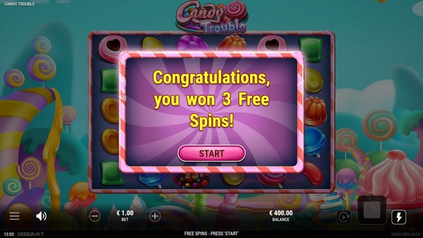 Candy Trouble slot screen 3