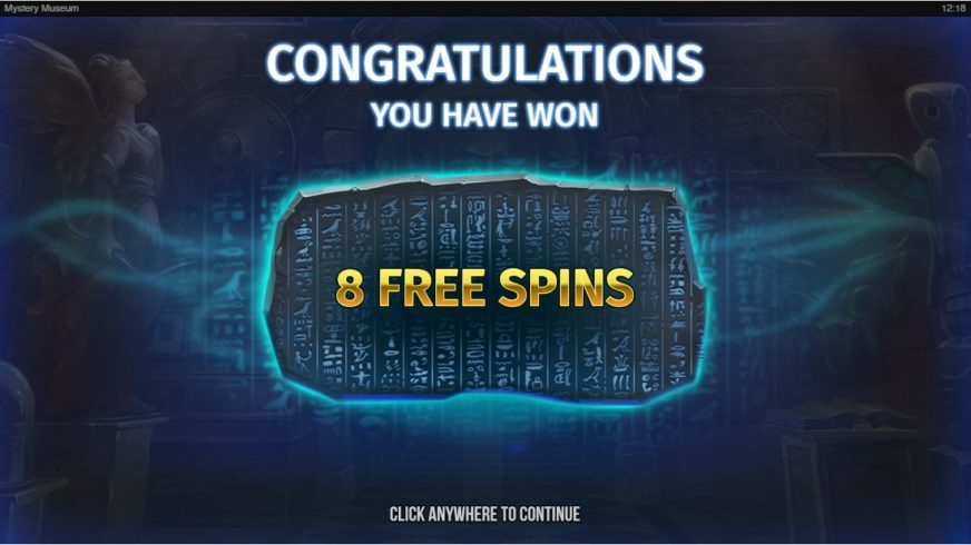 Mystery Museum slot screen 2