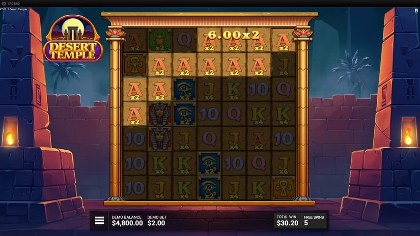 Desert Temple slot screen 5