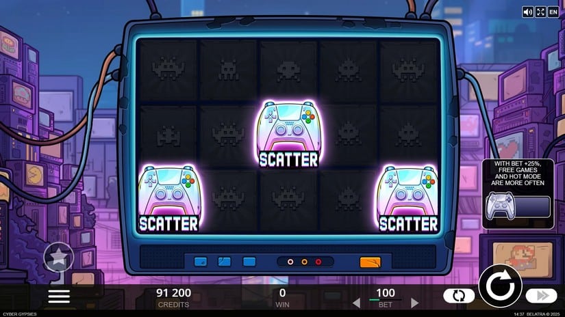 Cyber Gypsies slot screen 2