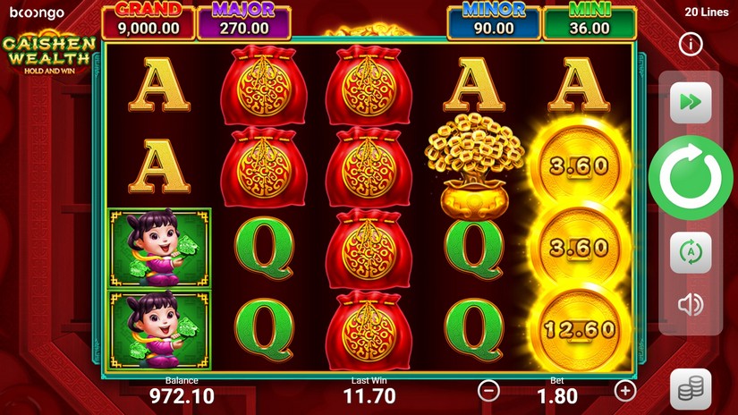 Caishen Wealth slot screen 3