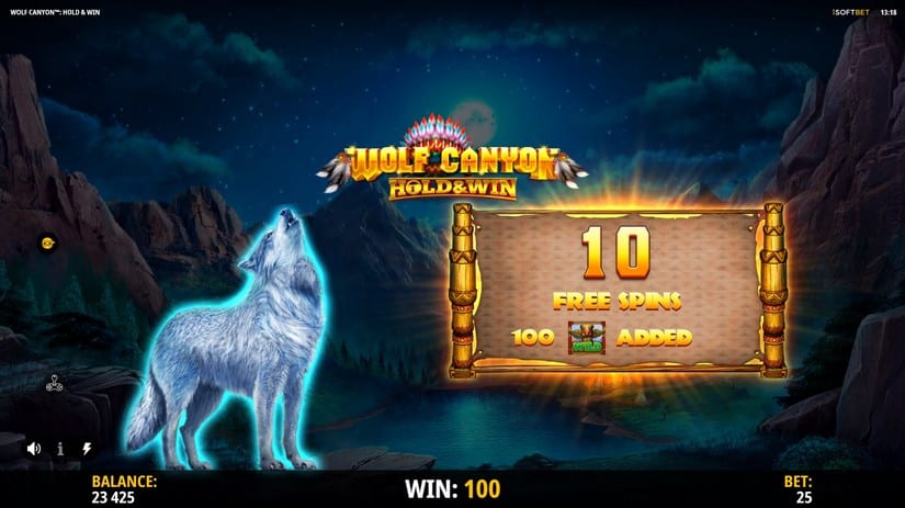 Wolf Canyon Hold & Win slot screen 7
