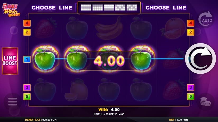 5 Hot Wilds Boost slot screen 2
