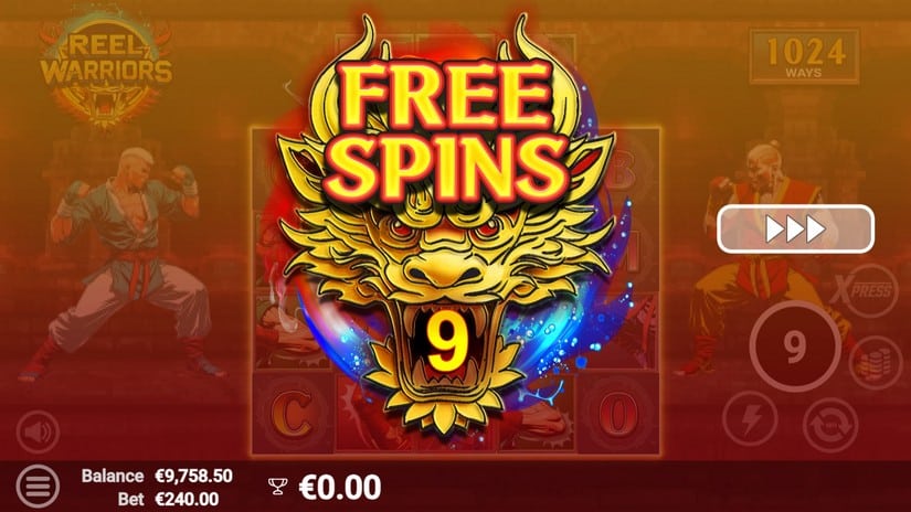 Reel Warriors slot screen 2