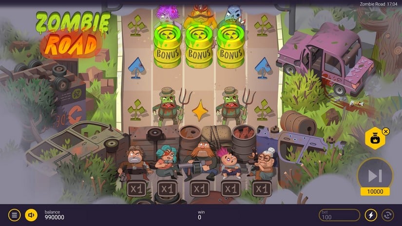 Zombie Road slot screen 2