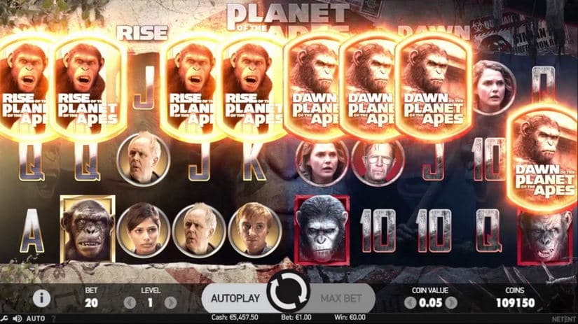 Planet of the Apes slot screen 6