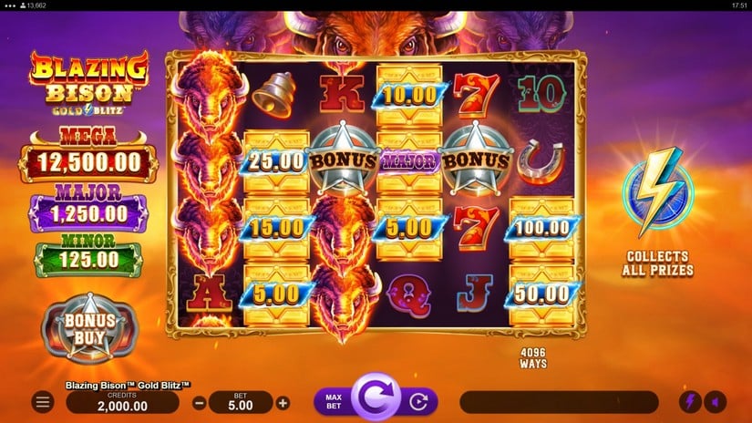 Blazing Bison Gold Blitz slot screen 1