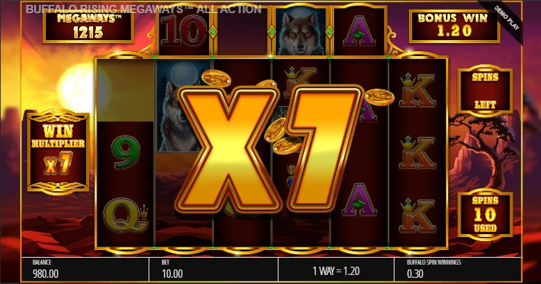 Buffalo Rising Megaways All Action slot screen 4
