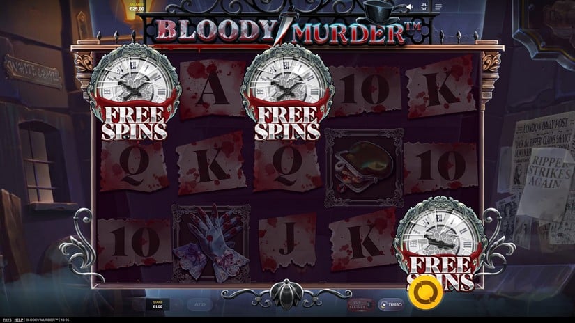 Bloody Murder slot screen 2