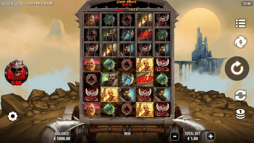 Cash Truck Begins slot screen 1