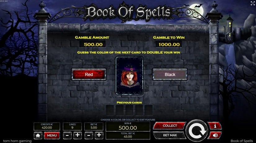 Books of Spells slot screen 3