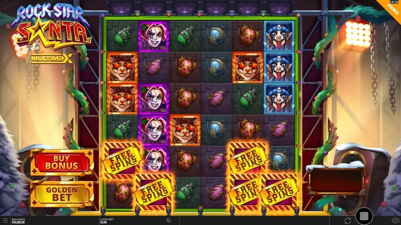 Rock Star Santa MultiMax slot screen 2