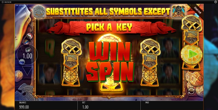 The Goonies Return slot screen 3
