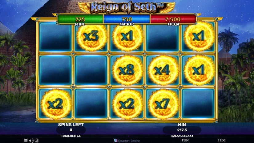 Reign of Seth slot screen 5