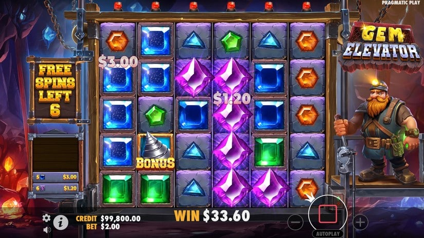 Gem Elevator slot screen 6