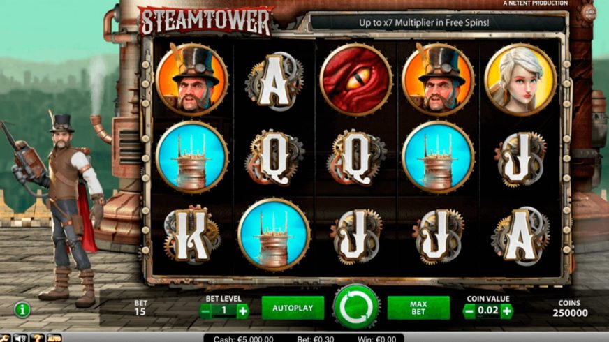 Steam Tower slot screen 1