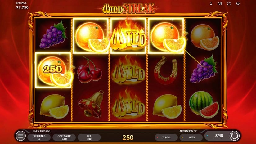Wild Streak slot screen 3