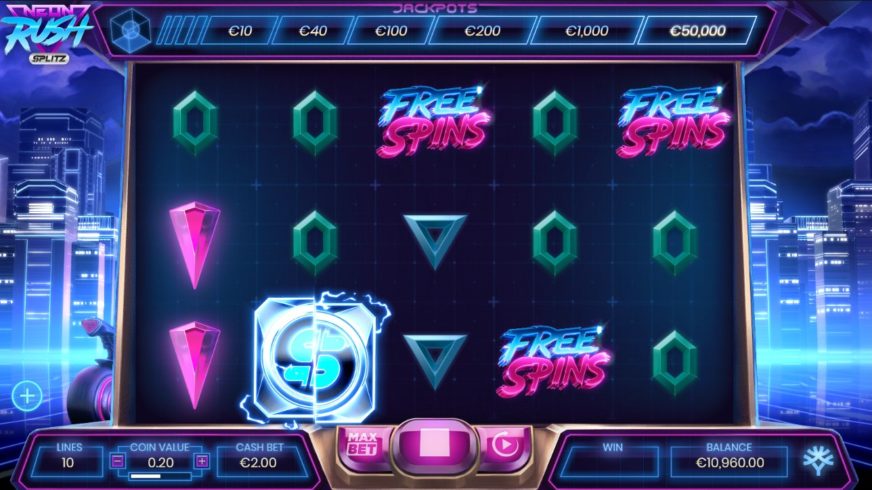 Neon Rush Splitz slot screen 3