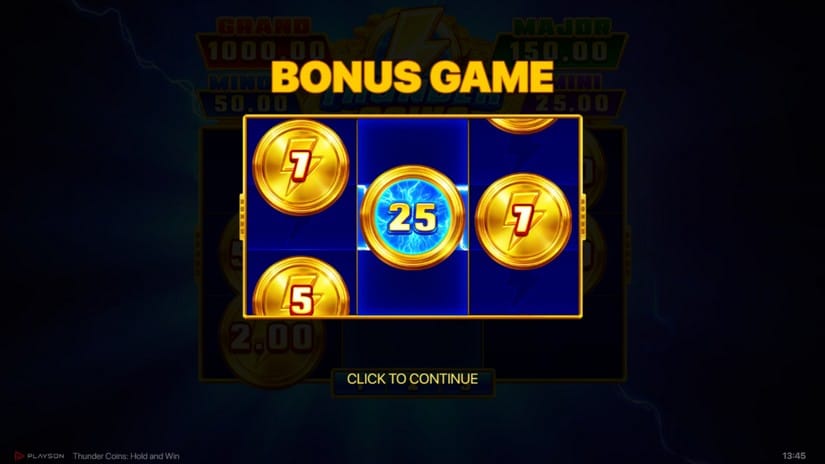 Thunder Coins: Hold and Win slot screen 5