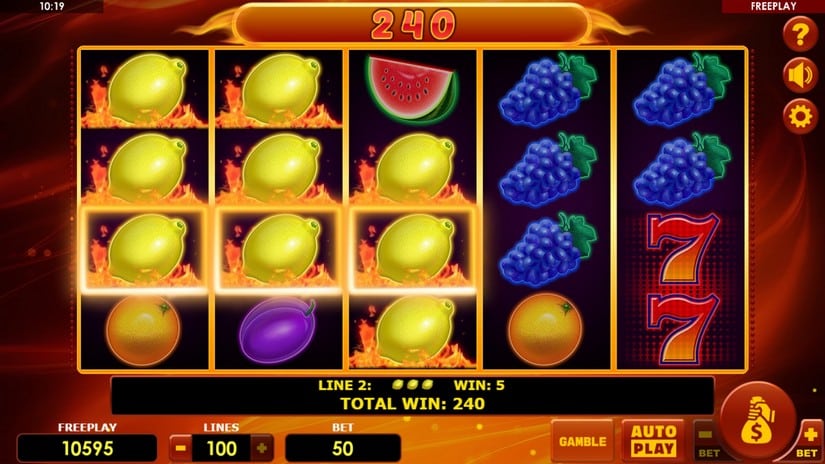 Hot fruits 100 slot screen 4