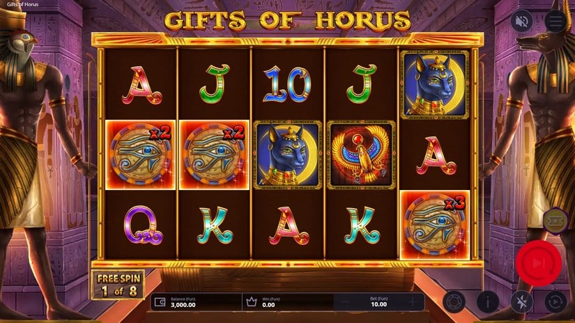 Gifts of Horus slot screen 3