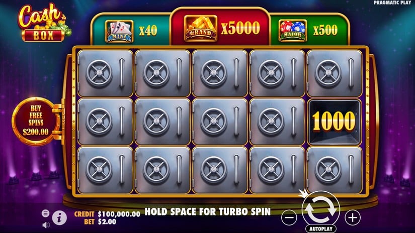 Cash Box slot screen 1