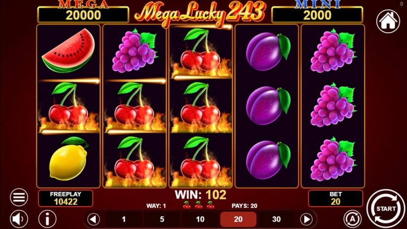 Mega Lucky 243 slot screen 3