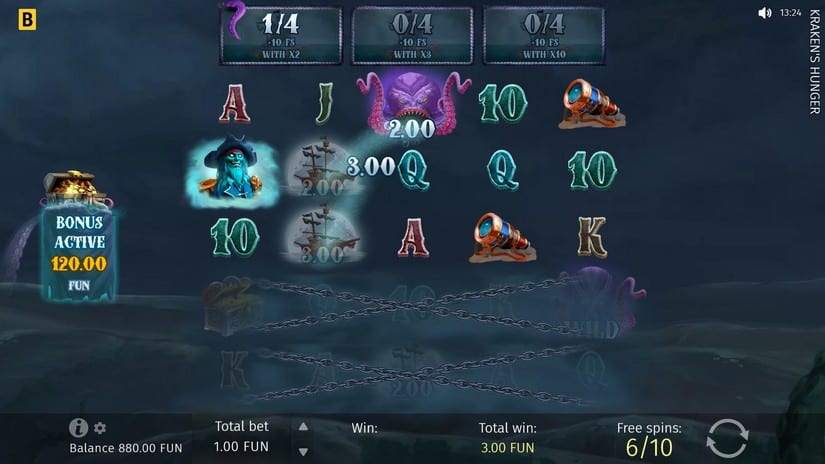 Kraken’s Hunger slot screen 4