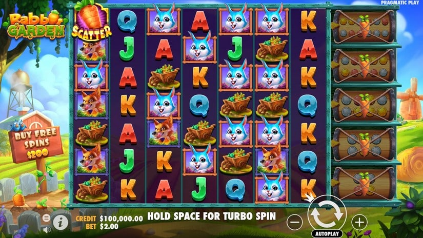 Rabbit Garden slot screen 1