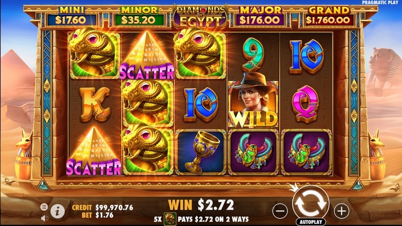 Diamonds Of Egypt slot screen 2
