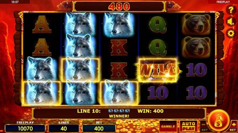 Buffalo Thunderstacks slot screen 4