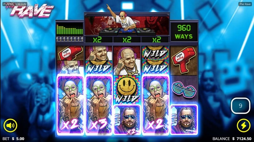 The Rave slot screen 6