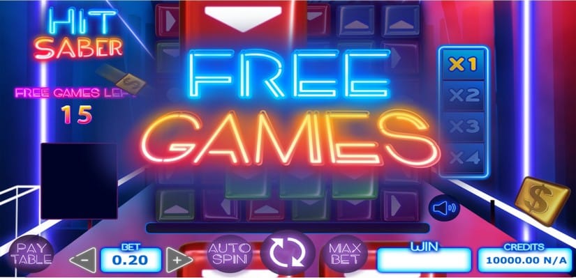 Hit Saber slot screen 2