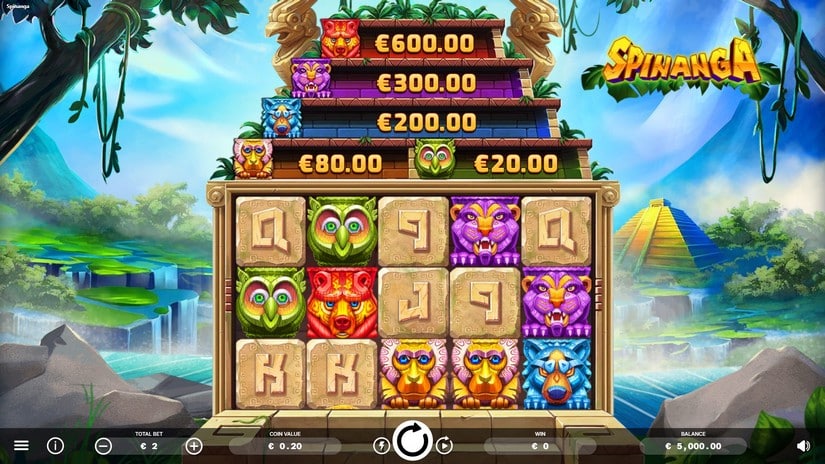Spinanga slot screen 1