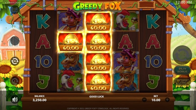 Greedy Fox slot screen 3