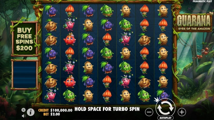 Guarana Eyes of the Amazon slot screen 1