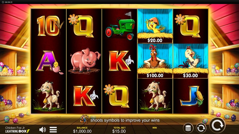 Chicken Fox Jr slot screen 1
