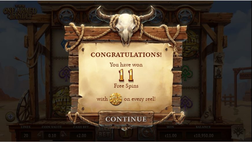 The One Armed Bandit slot screen 4