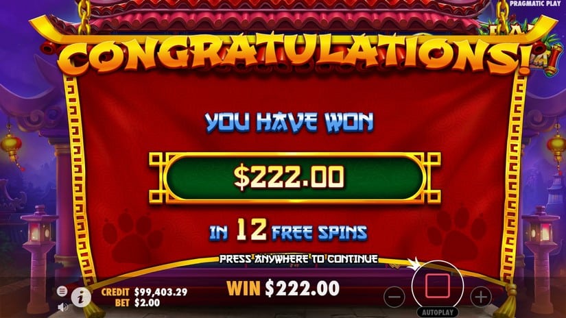 Fat Panda slot screen 6