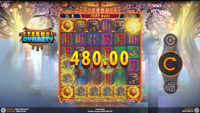 Eternal Dynasty slot screen 3