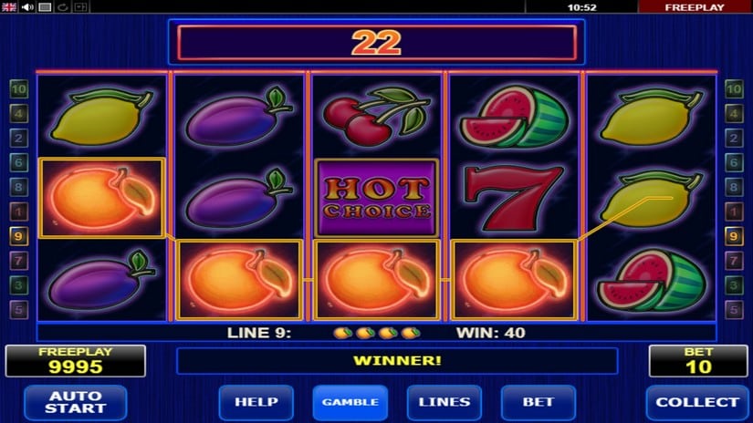 Hot Choice slot screen 2
