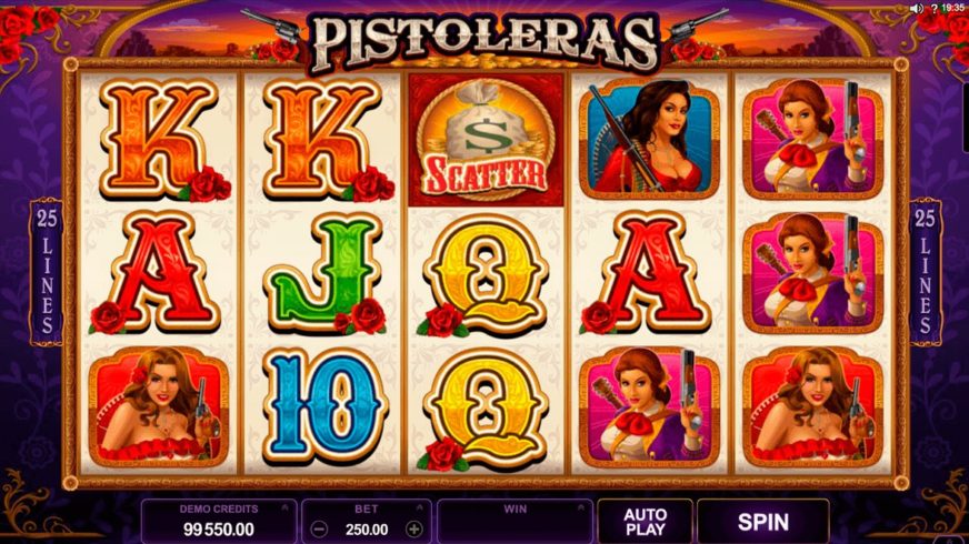 Pistoleras slot screen 1