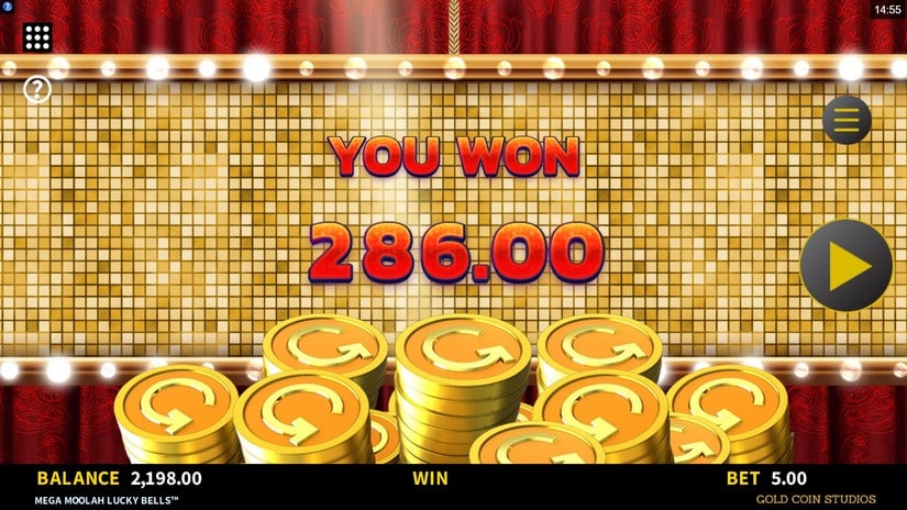 Mega Moolah Lucky Bells slot screen 6